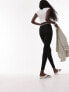 Фото #7 товара Topshop Tall branded elastic legging in black