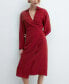 ფოტო #2 პროდუქტის Women's Wrapped Midi Dress