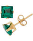 Lab-Grown Emerald Stud Earrings (1 ct. t.w.) in 14k Gold