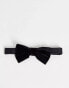 French Connection velvet bow tie in black