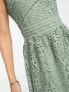Фото #2 товара Y.A.S Bridesmaid embroidered strappy midi dress in sage