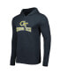 Men's Navy, Charcoal Georgia Tech Yellow Jackets Meter Pullover Hoodie and Joggers Sleep Set