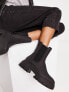 Фото #3 товара Schuh Wide Fit Amaya split sole chunky calf boots in black