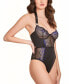 ფოტო #3 პროდუქტის Women's Halter Lace Bustier Bodysuit 1 Pc Lingerie