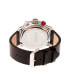 Quartz Manuel Chronograph Silver Genuine Leather Watches 46mm