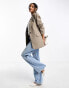 Pull&Bear oversized blazer in taupe brown Коричневый, M - EU 38 - фото #2