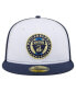 Фото #3 товара Men's White, Navy Philadelphia Union 2024 Kick Off Collection 59FIFTY Fitted Hat