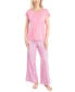 Фото #1 товара Plus Size 2-Pc. Sunny Style Printed Pajamas Set