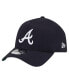 Фото #1 товара Men's Navy Atlanta Braves Team Color A-Frame 9FORTY Adjustable Hat