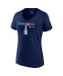 ფოტო #3 პროდუქტის Women's Navy Colorado Avalanche 2022 Stanley Cup Champions Plus Size Celebration V-Neck T-shirt