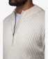 Фото #4 товара Men's Ribbed Mock Neck Quarter-Zip Sweater