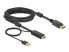 Delock 85966 - 5 m - HDMI Type A (Standard) - DisplayPort + USB Type-A - Male - Male - Straight