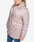 Фото #3 товара Plus Size Faux-Fur-Collar Quilted Coat