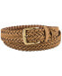 Фото #1 товара Men's Faux-Suede Braided Belt, Created for Macy's