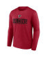Фото #2 товара Men's Red Atlanta Falcons Big and Tall Wordmark Long Sleeve T-shirt