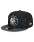 Фото #3 товара Men's Black Brooklyn Nets 2024 NBA All-Star Game Rally Drive Checkerboard 59FIFTY Crown Fitted Hat
