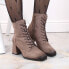 Фото #4 товара Suede ankle boots with laces and zipper Potocki W WOL191B brown