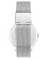 ფოტო #2 პროდუქტის Women's Silver-Tone Mesh Bracelet Watch 38mm