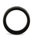 Фото #2 товара Stainless Steel Brushed Black IP-plated CZ 10mm Band Ring