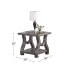 Фото #2 товара End Table With Open Shelf In Silver