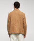 Men's Suede Leather Pocket Detail Overshirt