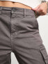 New Look double pocket slim leg cargo in grey