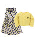 ფოტო #2 პროდუქტის Baby Girls Cotton Dress and Cardigan 2pc Set, Daisy