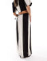 Pretty Lavish contrast wrap midaxi skirt co-ord in monochrome