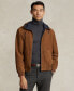 ფოტო #1 პროდუქტის Men's Reversible Suede-Taffeta Hooded Jacket