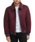 Фото #1 товара Men's Faux Shearling Bomber Jacket with Faux Fur Collar, Created for Macy's