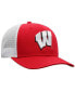 Фото #4 товара Men's Red, White Wisconsin Badgers Trucker Snapback Hat