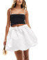 Фото #1 товара ASOS DESIGN satin bubble skirt in ivory