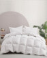Cotton Fabric Baffled Box All Season Colored Goose Feather and Down Comforter, Twin