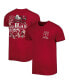 Фото #1 товара Men's Crimson Oklahoma Sooners Vintage-Inspired Through the Years Two-Hit T-shirt