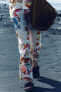 Фото #2 товара Брюки в пижамном стиле с принтом — zw collection ZARA