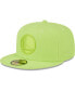 ფოტო #2 პროდუქტის Men's Neon Green Golden State Warriors Spring Color Pack 59FIFTY Fitted Hat