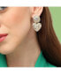ფოტო #2 პროდუქტის Women's Green Royal Heart Drop Earrings