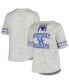 ფოტო #1 პროდუქტის Women's Heather Gray Distressed Kentucky Wildcats Plus Size Striped Lace-Up T-shirt