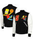 ფოტო #1 პროდუქტის Men's Black The Simpsons Basketball Full-Zip Varsity Jacket