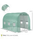 Additional Hot House / Plant Nursery Cover & Tarp w/ Zipper Door Green