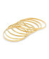 ფოტო #1 პროდუქტის Ladies 18K Gold Plated Stainless Steel Bangle Set, 7 Piece