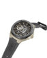 Men's Automatic Gray Silicone Strap Watch 44mm