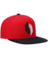 Фото #4 товара Men's Red and Black Portland Trail Blazers Hardwood Classics Team Two-Tone 2.0 Snapback Hat