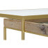 Фото #4 товара Набор из двух столиков DKD Home Decor Позолоченный Натуральный Деревянный Металл Стеклянный 90 x 60 x 45 cm