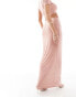 In The Style exclusive slinky maxi skirt co-ord in rose pink