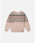 ფოტო #1 პროდუქტის Big Boys Sweater With Norwegian Jacquard Beige Mix