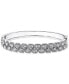 Cubic Zirconia Bangle Bracelet in Sterling Silver