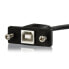 StarTech.com 1 ft Panel Mount USB Cable B to B - F/M - 0.3 m - USB B - USB B - USB 2.0 - 480 Mbit/s - Black