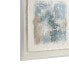 Single Piece Ashlar Glass Framed Hand Painted Rice Paper Abstract, 25.5" x 25.5"