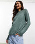 Фото #1 товара ONLY round neck jumper in green